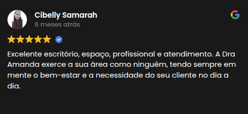 Avaliação 2 – Google Meu Negócio Amanda Bueno Advocacia